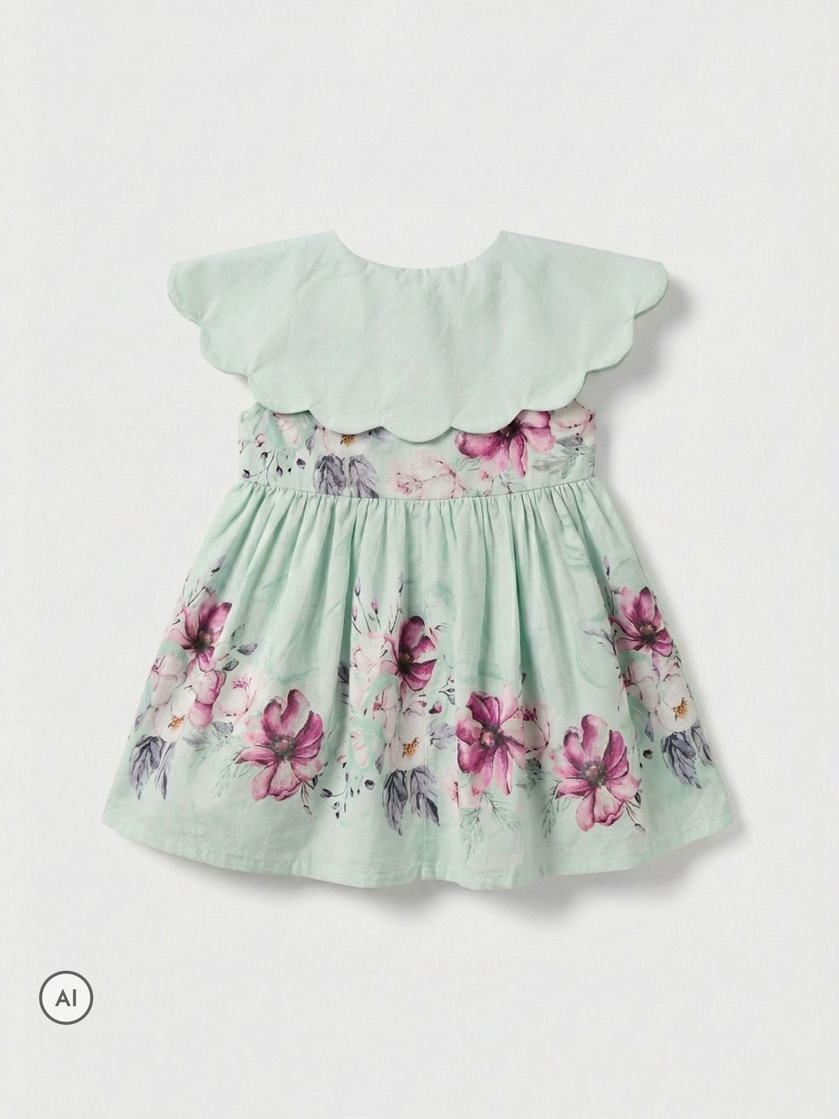 Dsiney Kidz - Angel & Rocket Green Sybil Scalloped Collar Dress image 6