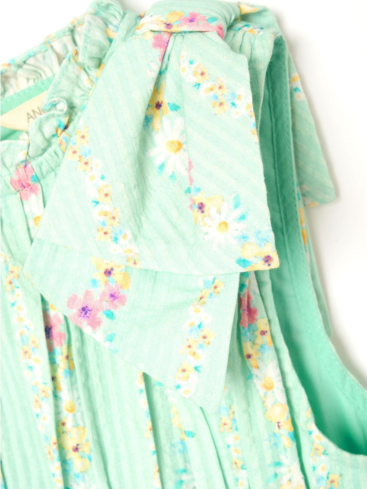 Dsiney Kidz - Angel & Rocket Green Gianna Floral Stripe Dress image 8