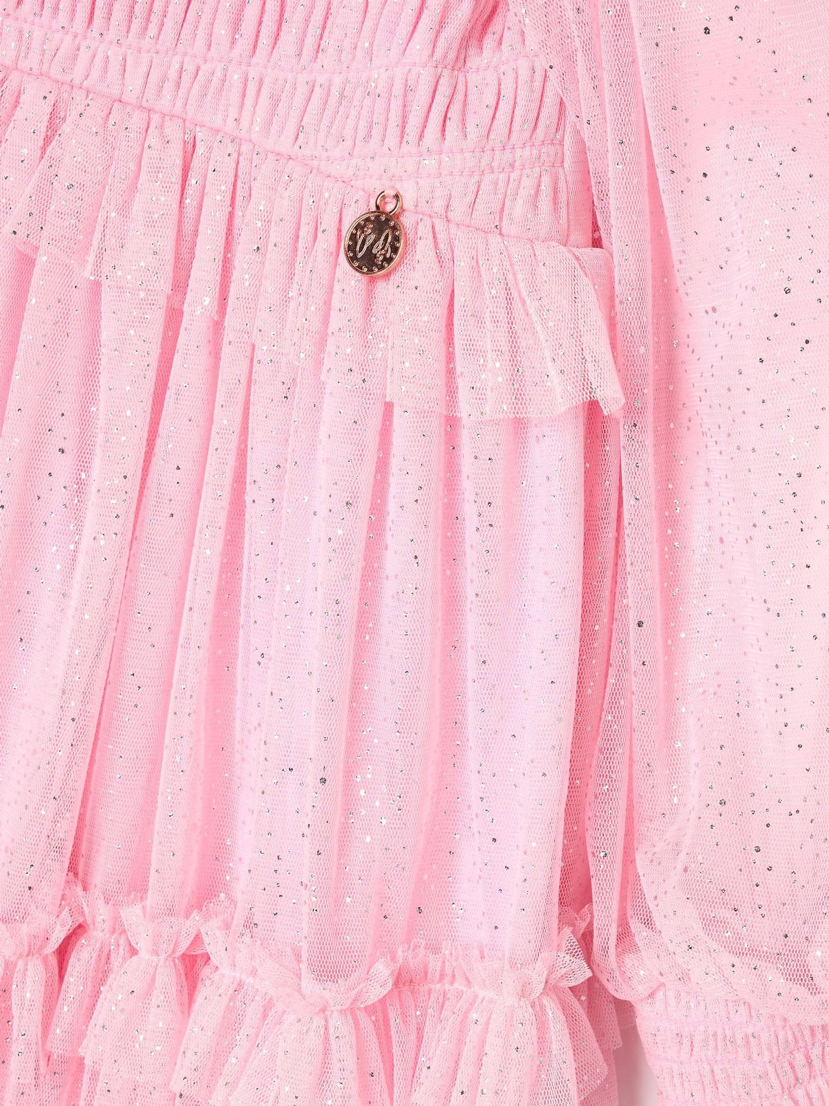 Dsiney Kidz - Angel & Rocket Pink Willow Ivory Balloon Sleeve Boho Dress image 8