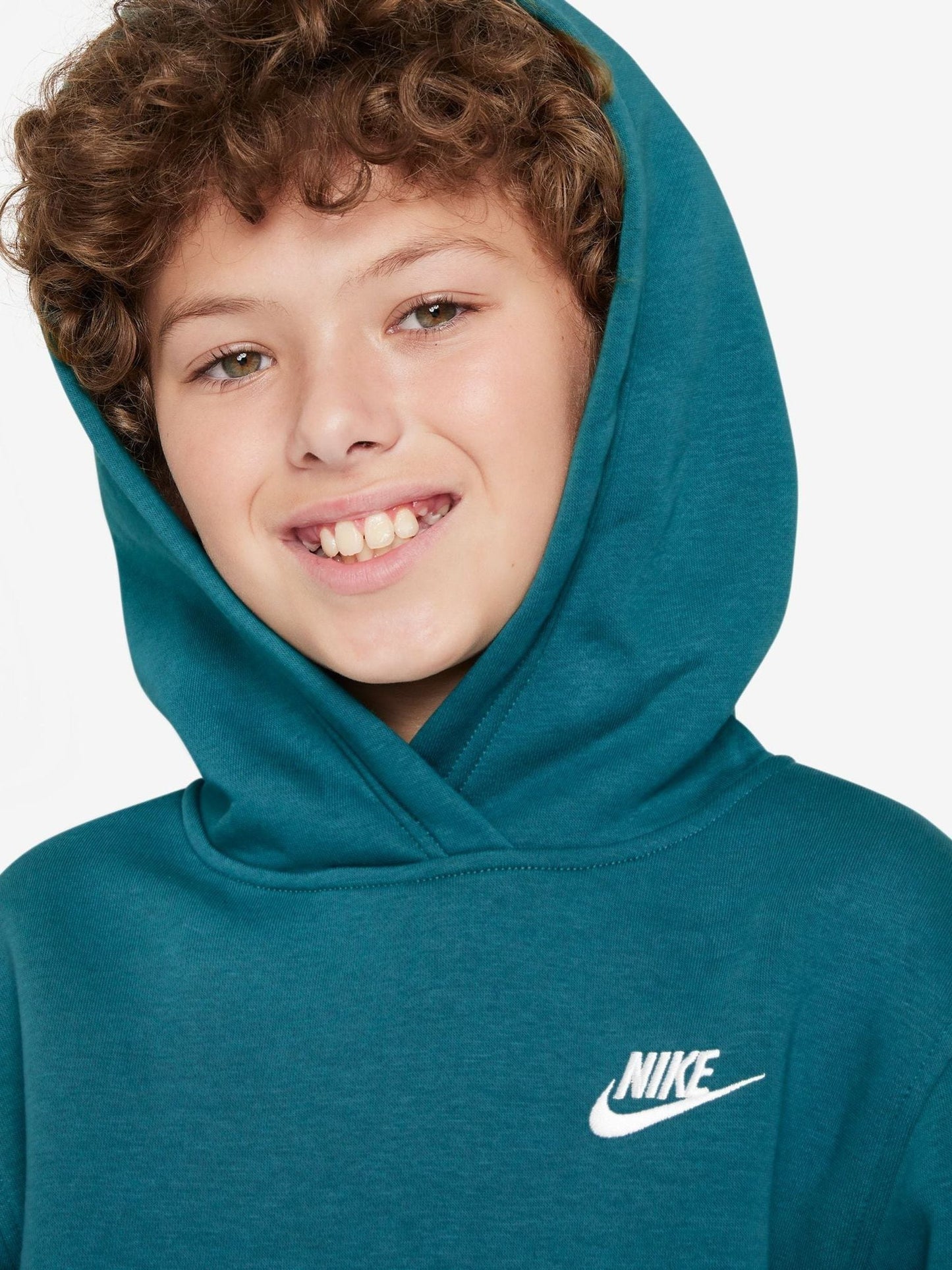 Dsiney Kidz - Nike Bright Spruce Green Club Fleece Pullover Hoodie image 3