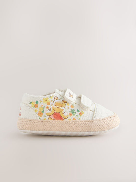 Neutral Winnie The Pooh Baby Trainers (0-24mths) image 2