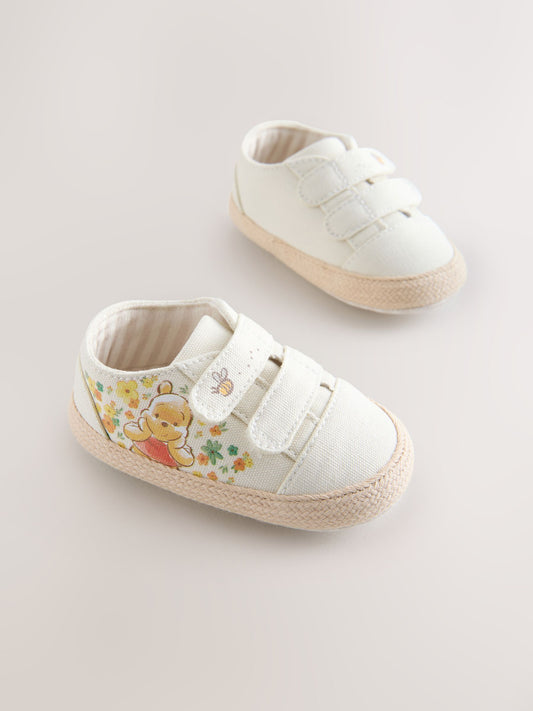 Neutral Winnie The Pooh Baby Trainers (0-24mths) image 2