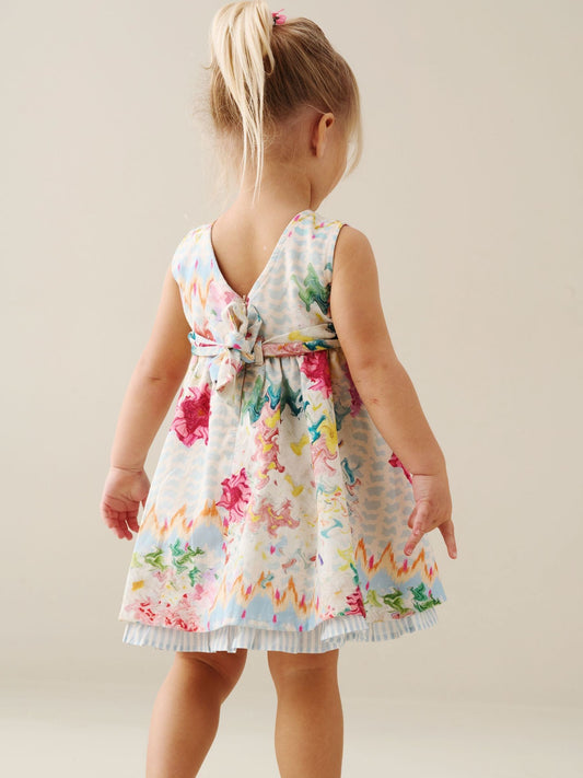 Dsiney Kidz - Angel & Rocket Cream Seren Printed Tie Waist Dress image 2