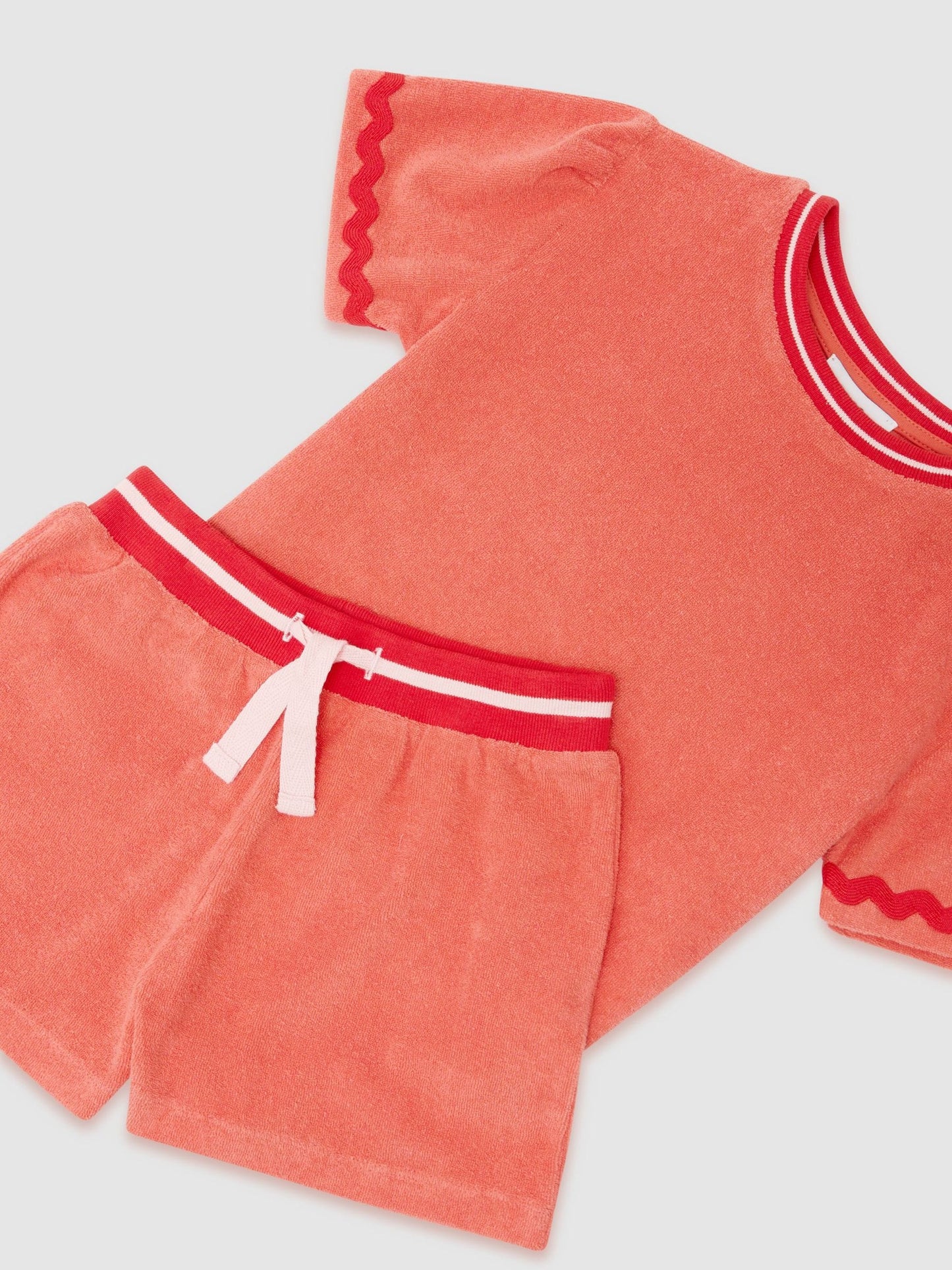 Reiss Orange Misha 3-9 yrs Towelling Top and Shorts Set image 3