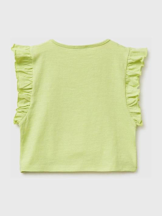 Benetton Yellow Butterfly Printed T-Shirt image 2