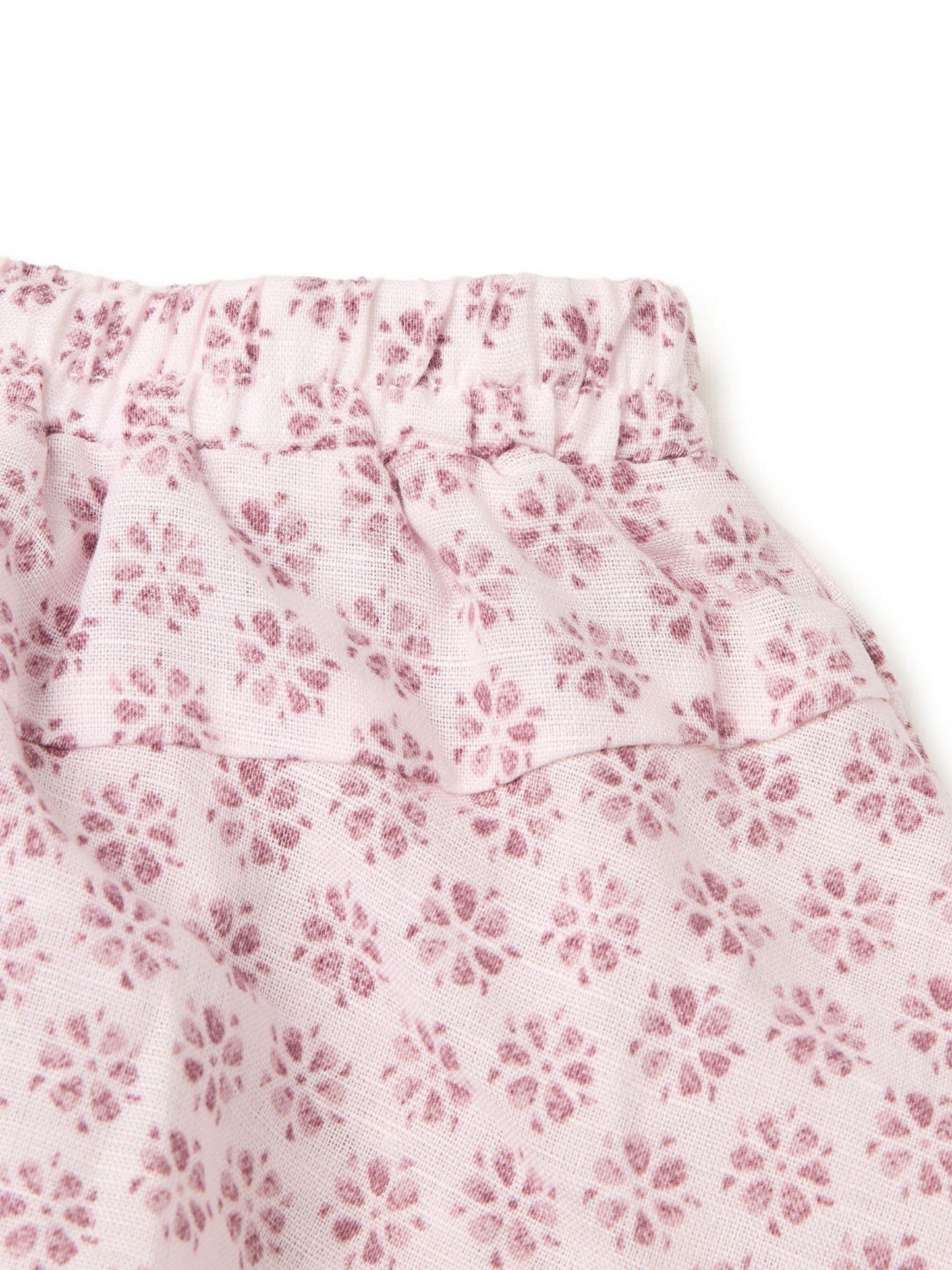 Benetton Pink Benetton Printed Linen Blend Top & Bottoms Set image 3