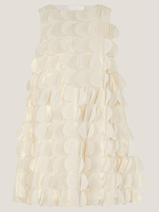 Monsoon Gold Jazzy Shimmer Scallop Frill Dress image 2