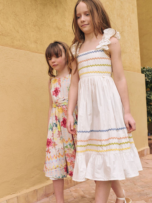 Dsiney Kidz - Angel & Rocket White Monique Ric Rac Detail Maxi Dress image 2