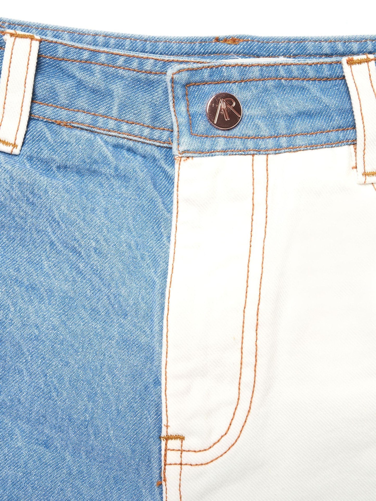 Dsiney Kidz - Angel & Rocket Blue Rafaela Contrast Wash Denim Shorts image 7