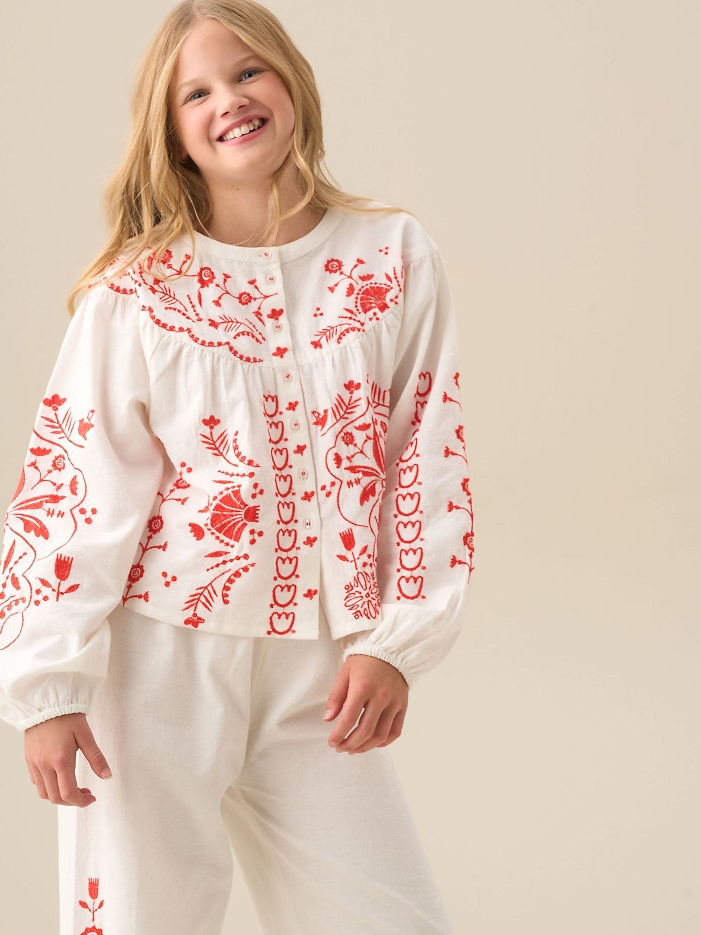 Dsiney Kidz - Angel & Rocket White Pippa Embroidered Blouse image 4