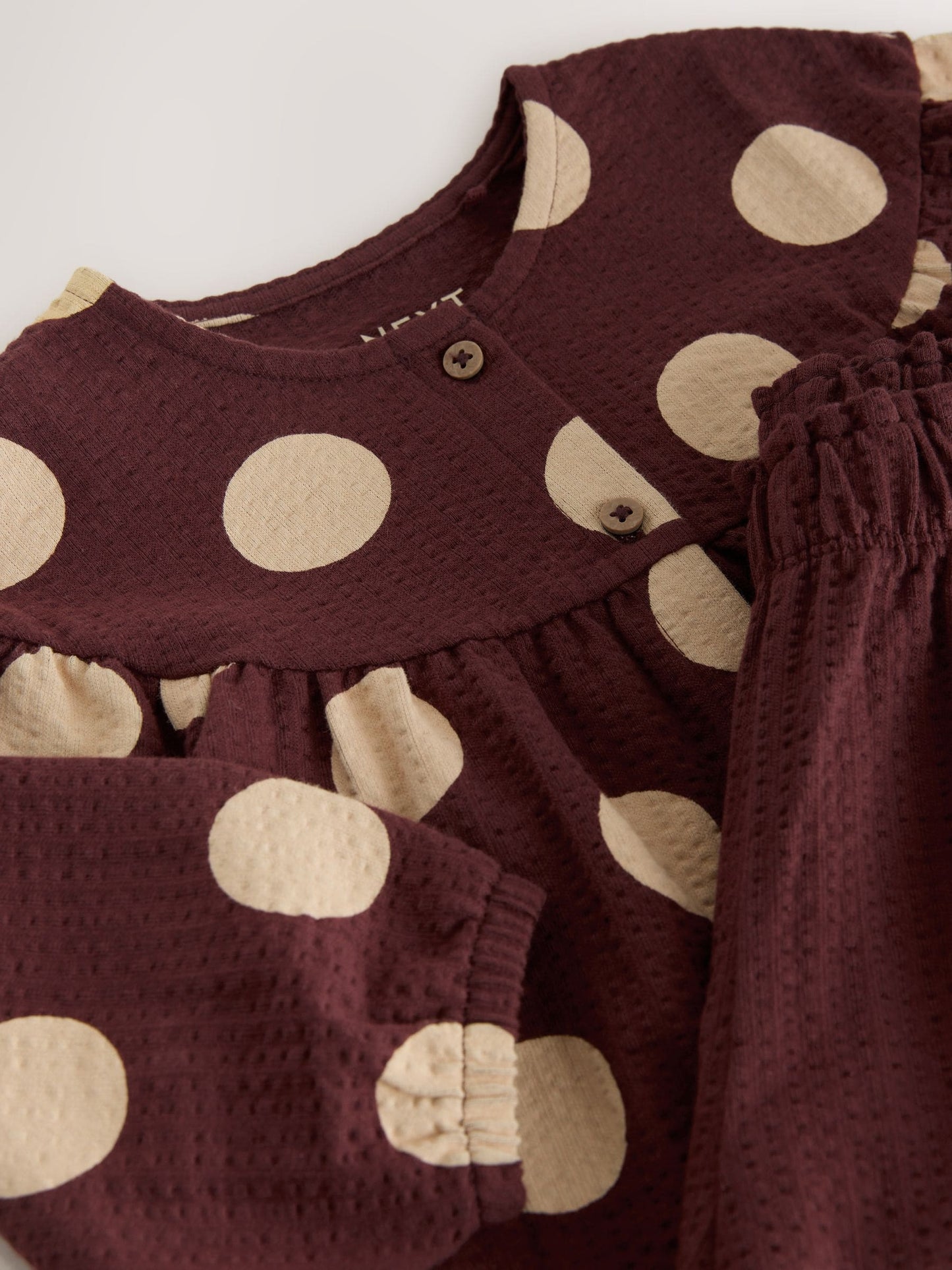 Brown/Cream Long Sleeve Blouse and Bloomer Trousers Set (3mths-7yrs) image 10