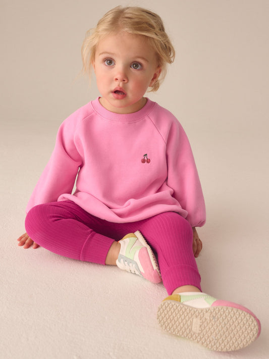 Dsiney Kidz - Bright Pink Sweatshirt and Leggings Set (3mths-7yrs) image 2