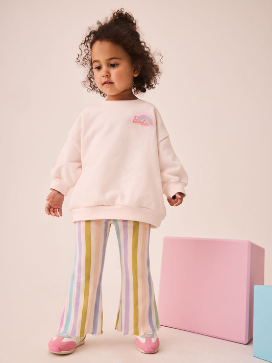 Dsiney Kidz - Barbie Dreamhouse Rainbow Sweatshirt and Flare Leg Set (3mths-7yrs) image 2