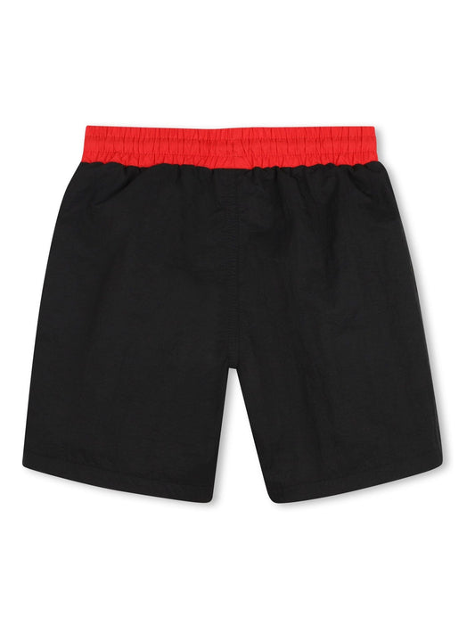 HUGO Black Side Logo Swim Shorts image 2
