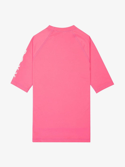 Dsiney Kidz - Roxy Pink Whole Hearted Short Sleeve Logo Rash Vest image 2
