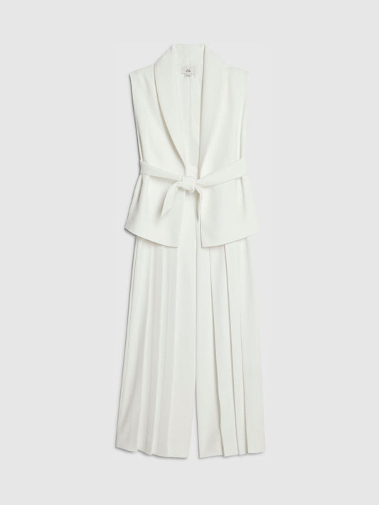 Dsiney Kidz - River Island White Sleeveless Blazer & Pleated Trousers Set image 2