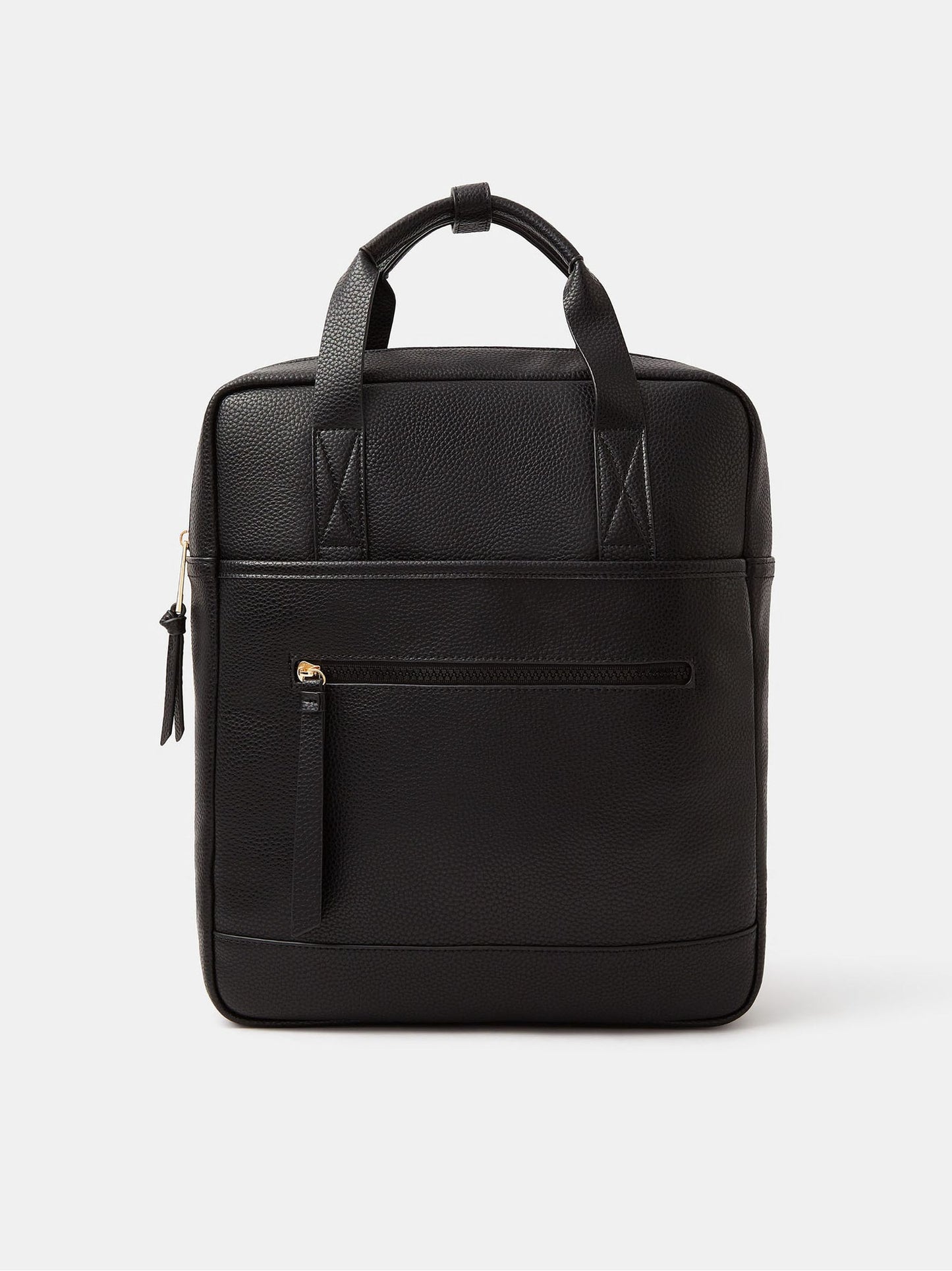 Accessorize Black Faux Leather Backpack image 1