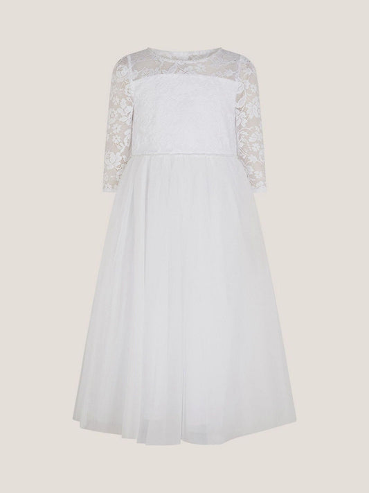 Dsiney Kidz - Monsoon White Communion Alberta Rose Lace Pearl Dress image 2