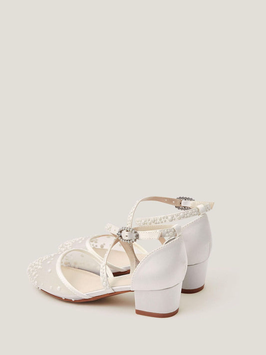 Dsiney Kidz - Monsoon Cream Pearly Criss Cross Heels image 2