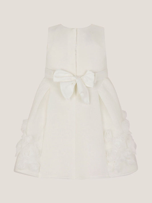 Dsiney Kidz - Monsoon Cream Baby Elouise Sleeveless Rose Appliqué Dress image 2