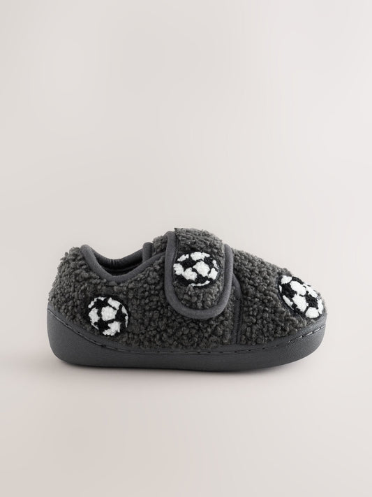 Dsiney Kidz - Grey Football Touch Fastening Cupsole Slippers image 2