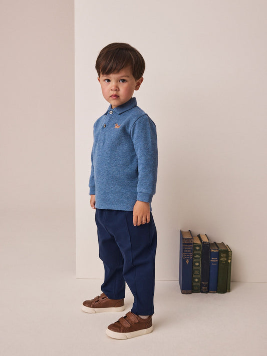 Dsiney Kidz - Blue Long Sleeve Polo Top and Joggers Set (3mths-7yrs) image 2