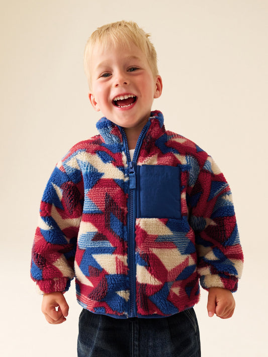 Disney Kidz - Red/Blue Aztech All Over Print Fleece (3mths-7yrs) image 1