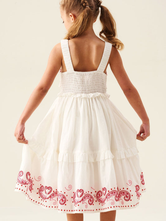 Dsiney Kidz - Angel & Rocket Cream Everlyn Embroidered Frill Dress image 2