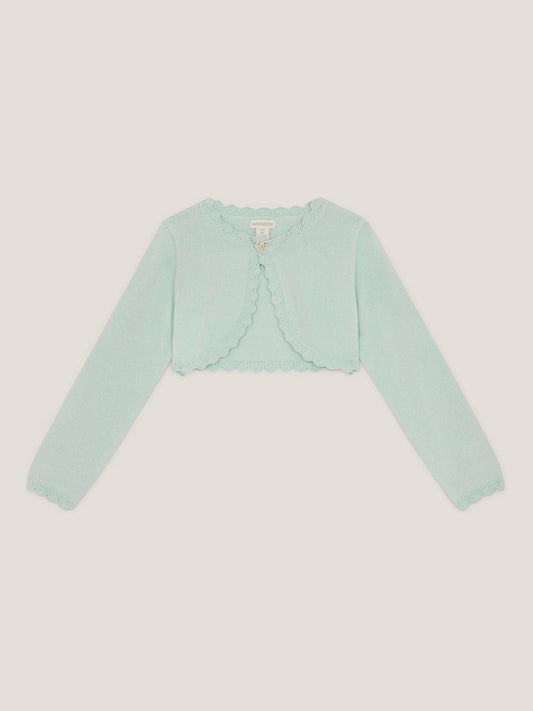Dsiney Kidz - Monsoon Sage Green Maeve Bow Button Cardigan image 2
