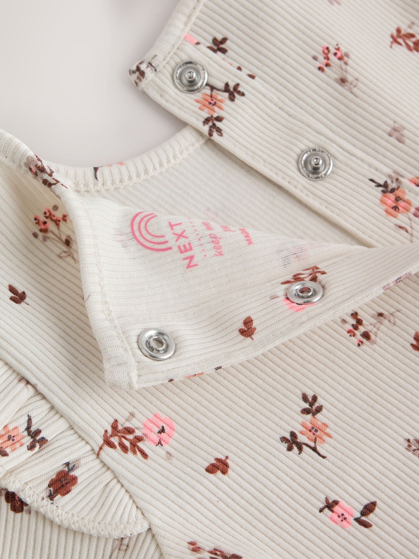 Ecru Floral Peplum Top and Leggings Baby Set (0mths-2yrs) image 8