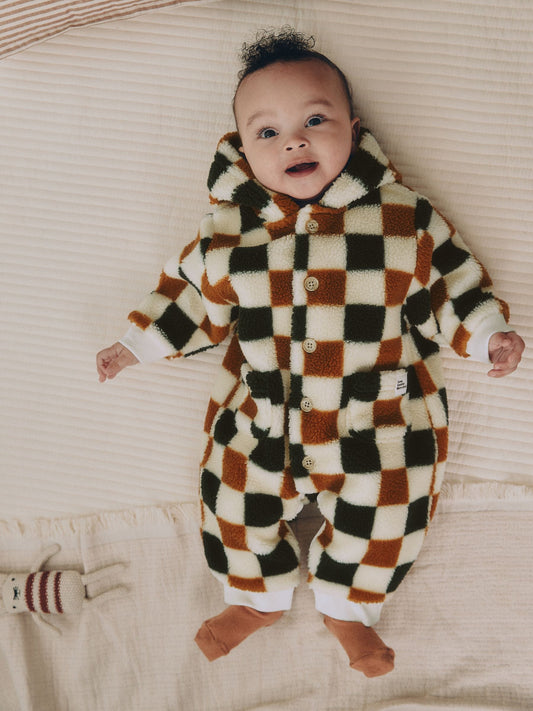 Disney Kidz - Checkerboard Borg Button Hooded Baby Pramsuit (0mths-2yrs) image 1