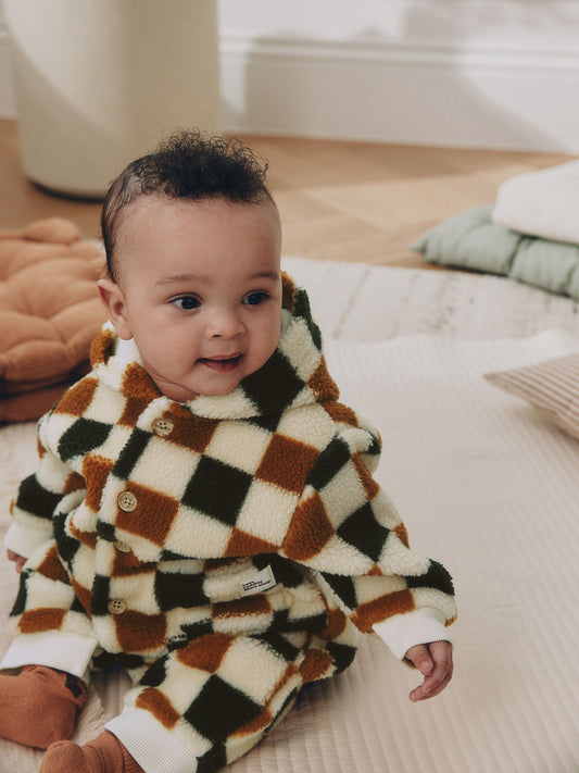 Dsiney Kidz - Checkerboard Borg Button Hooded Baby Pramsuit (0mths-2yrs) image 2