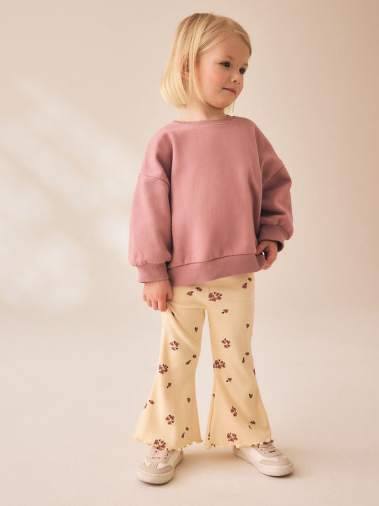 Pink Ditsy Pets Sweatshirt and Flare Leggings Set (3mths-7yrs) image 2