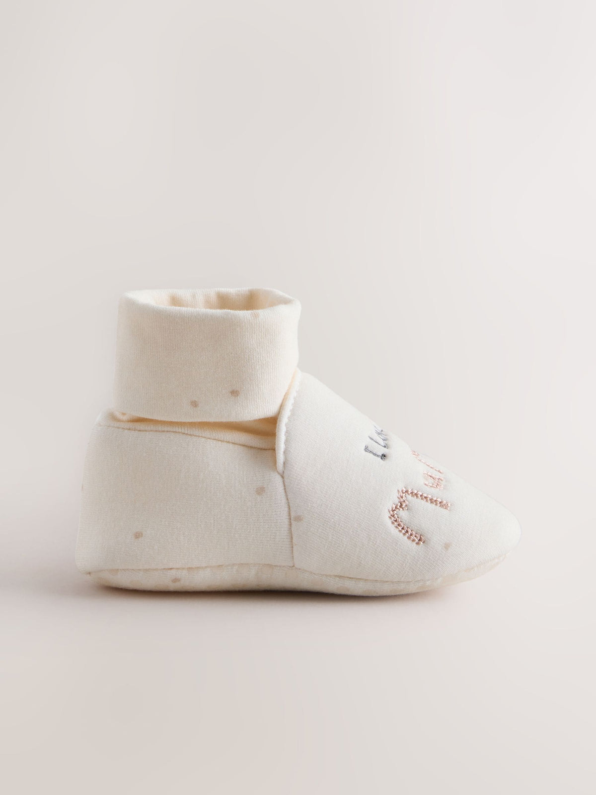 Neutral I Love my Mummy / Daddy Sock Top Bootie 2 Pack (0-18mths) image 5