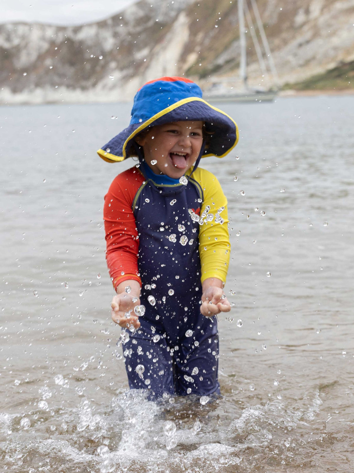 Muddy Puddles Blue UV Protective Sun Hat image 2