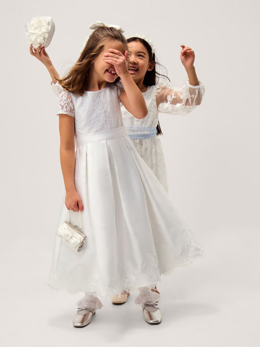 Dsiney Kidz - Monsoon White Communion Lola Bow Lace Trim Dress image 2