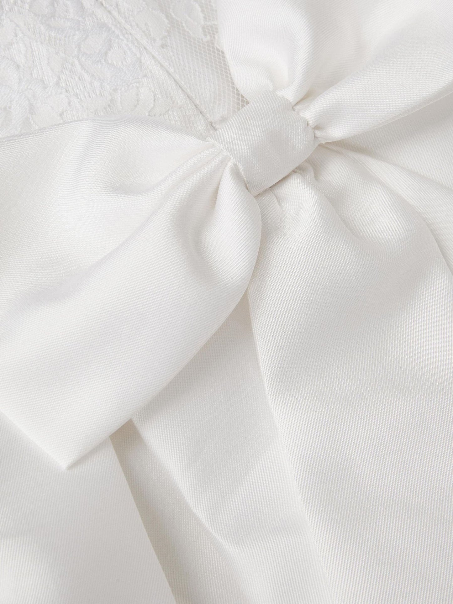Monsoon White Communion Lola Bow Lace Trim Dress image 4