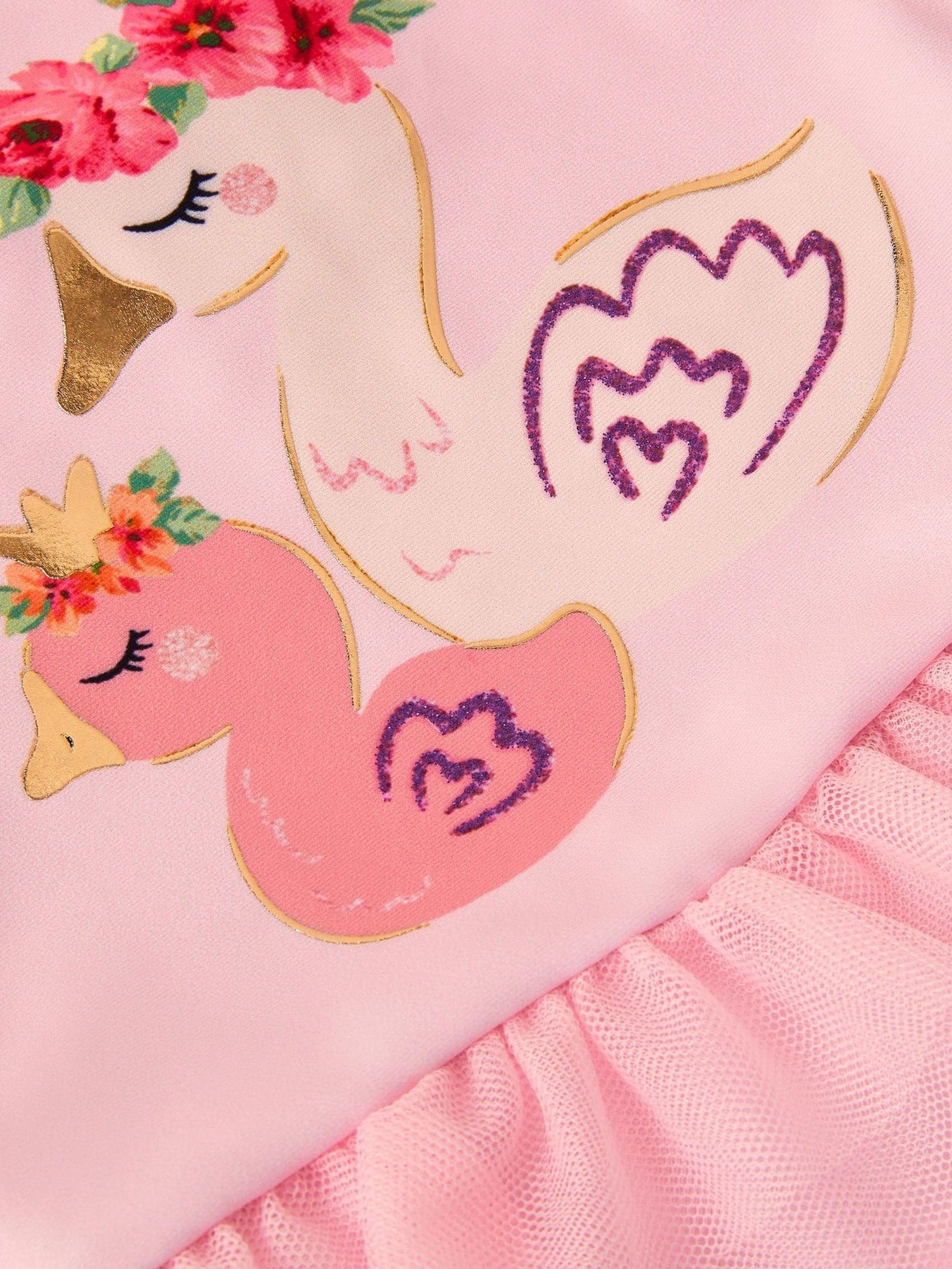 Monsoon Pink Baby Ducky Tulle Swimsuit image 3