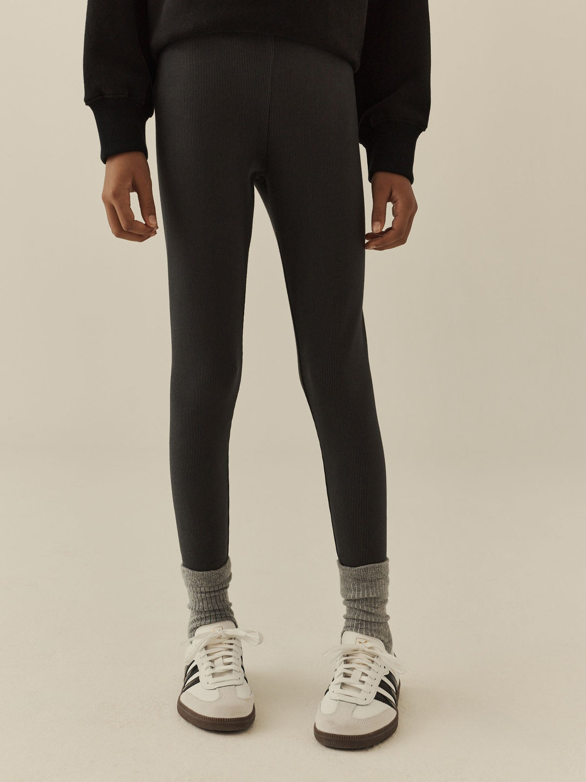 Black Hoodie and Rib Leggings Set (3-16yrs) - image 4