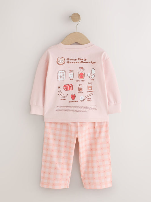 Dsiney Kidz - Pink/Oatmeal Woven Wide Leg Pyjamas 2 Pack (9mths-10yrs) image 2