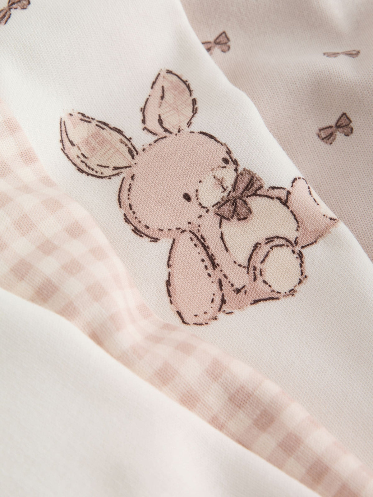 Neutral Bunny Print Snuggle Pyjamas 3 Pack (9mths-12yrs) - image 12