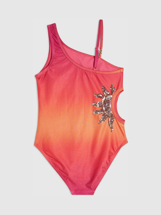 Dsiney Kidz - River Island Orange Ombre Sequin Sun Swimsuit image 2