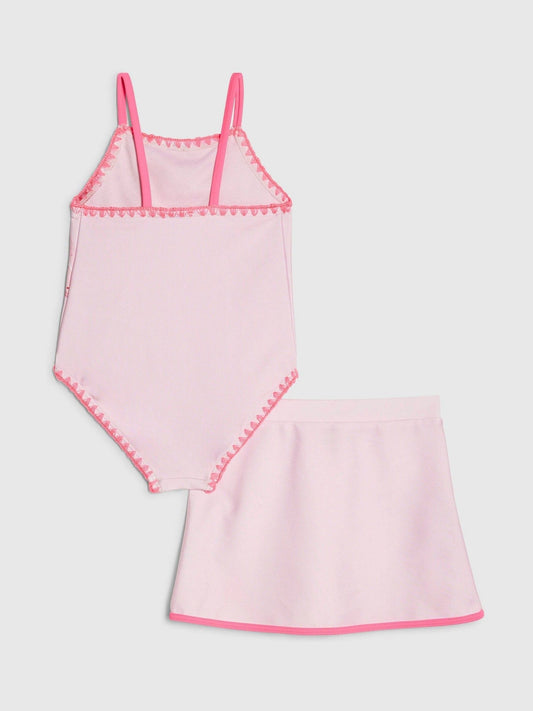 Dsiney Kidz - River Island Pink Starfish 2 Piece Swimsuit & Skirt Set image 2