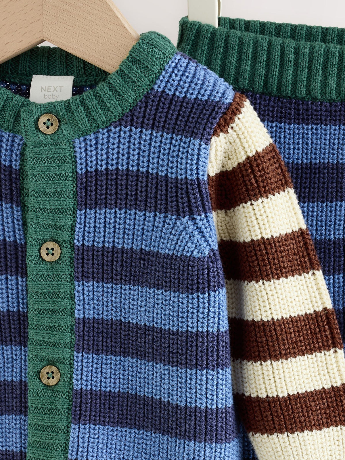 Dsiney Kidz - Blue Stripe Knitted Cardigan and Legging Baby Set (0mths-2yrs) image 7