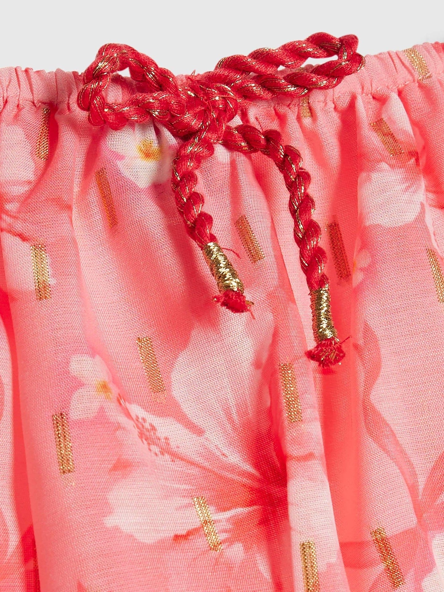 River Island Pink Hibiscus Bow Puff Sleeve Top & Rara Skirt Set image 4
