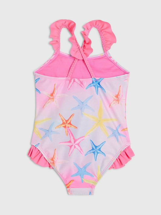 Dsiney Kidz - River Island Pink Starfish Sequin Swimsuit image 2