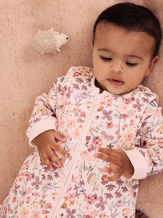 Dsiney Kidz - Pink Floral 2.5 Tog Removable Sleeve Baby Sleep Bag image 2
