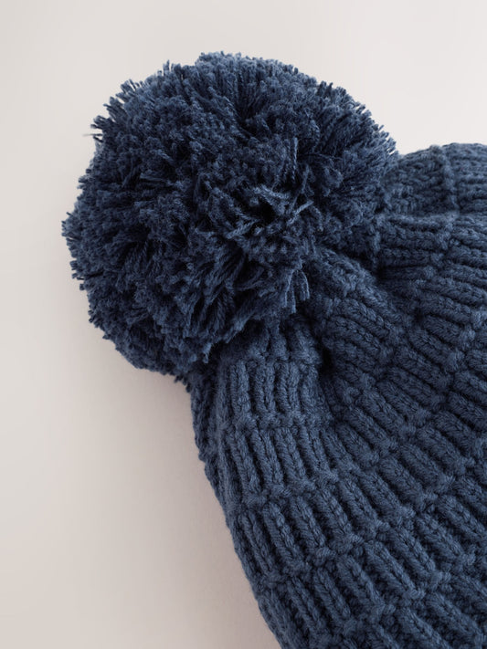 Dsiney Kidz - Navy Blue Knitted Trapper Baby Hat image 2