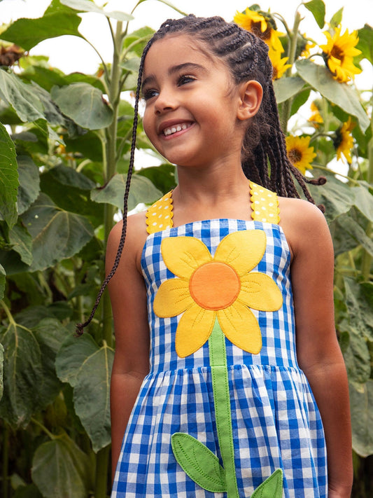 Frugi Blue Allie Daisy Dress image 2