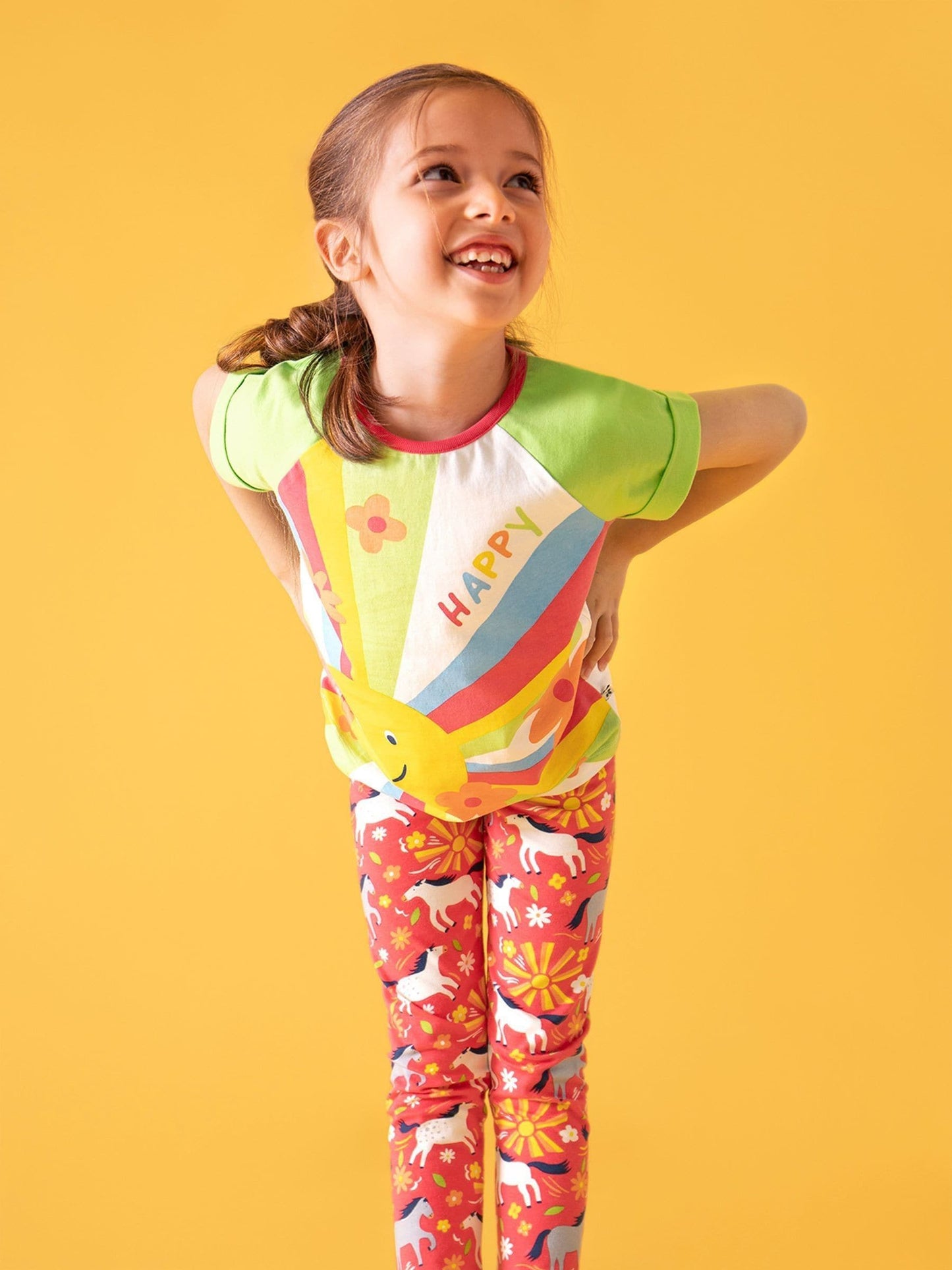 Frugi Pink Libby Printed Leggings image 5